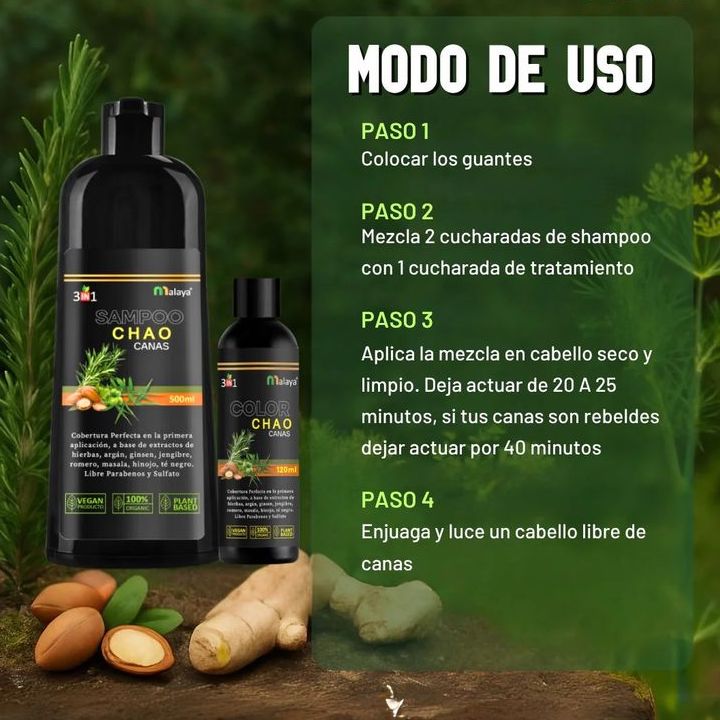 Shampoo cubre canas